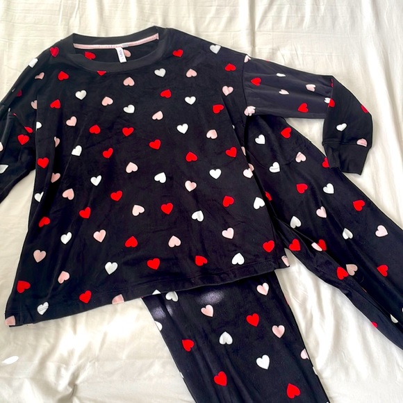 joyspun Intimates & Sleepwear Black Hearts Pajama Set Poshmark